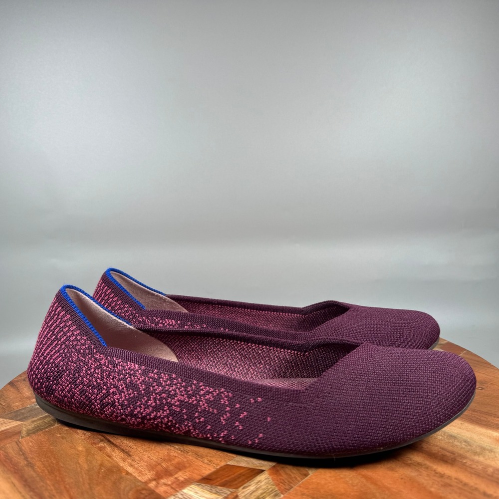 Rothy's The Flat Mulberry Purple Pink Marled Knit Ballet Flats Women's Size 9